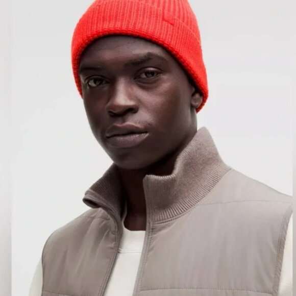 Lululemon | Close-Fit Wool Blend Blend Ribbed Knit Beanie - Red - Picture 1 of 5